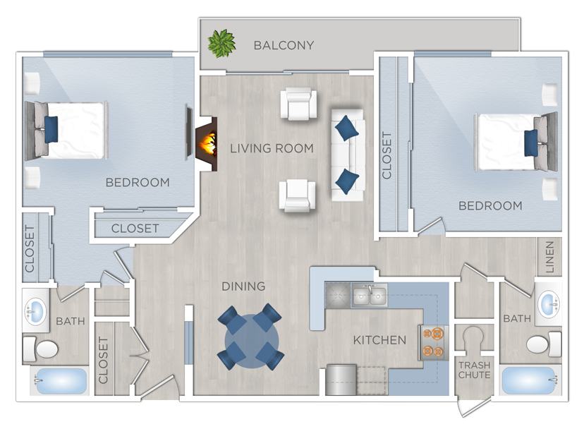 Two Bedroom Apartments in Valley Village, CA Club Riverside